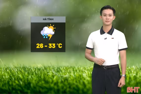 Dự báo thời tiết Hà Tĩnh ngày 30/7: Chiều tối và đêm mưa rào và dông