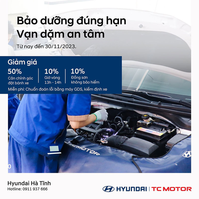 Bảo dưỡng đúng hạn - vạn dặm an tâm