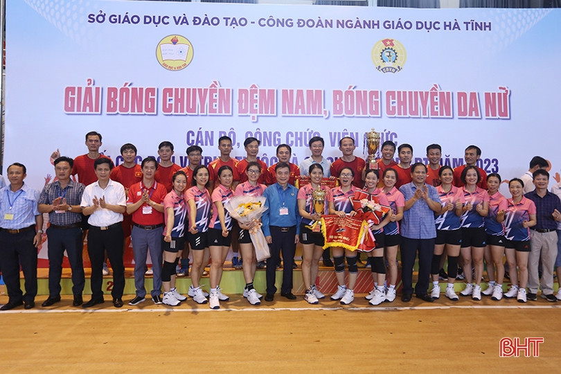 Giải Bóng chuyền ngành GD&ĐT Hà Tĩnh có 2 nhà vô địch