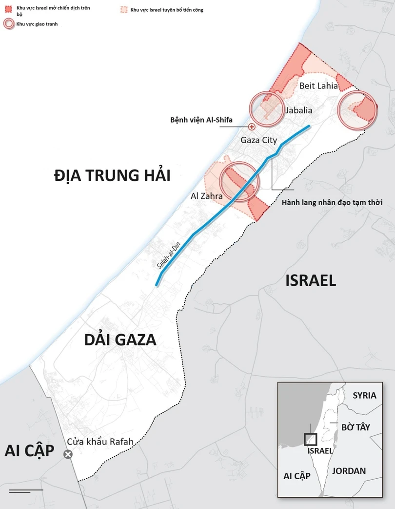 Israel chấp nhận tạm ngừng bắn 4 giờ mỗi ngày ở bắc Gaza