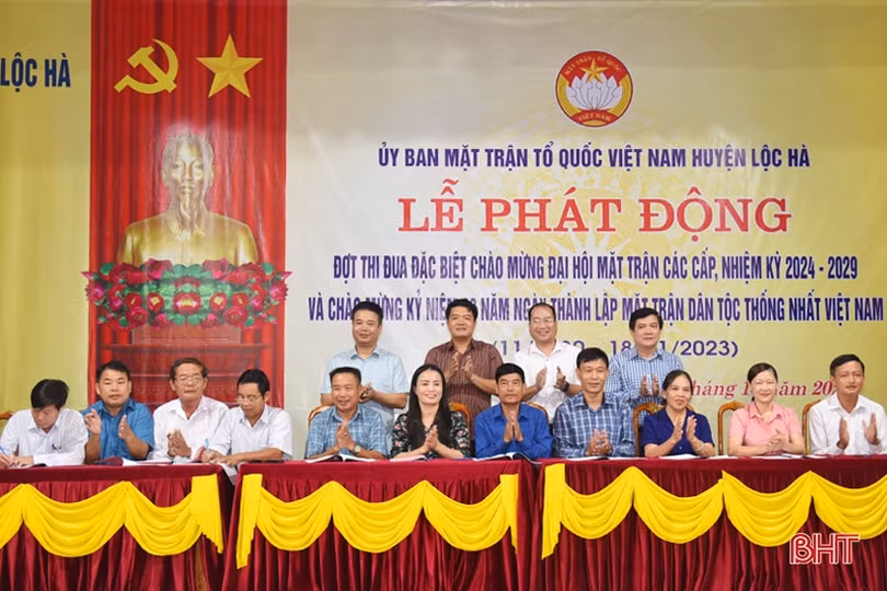Lộc Hà phát động thi đua chào mừng đại hội MTTQ Việt Nam các cấp
