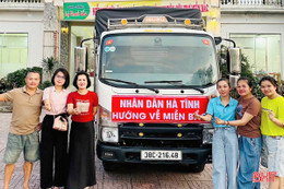 Người Hà Tĩnh hướng về đồng bào vùng lũ phía Bắc