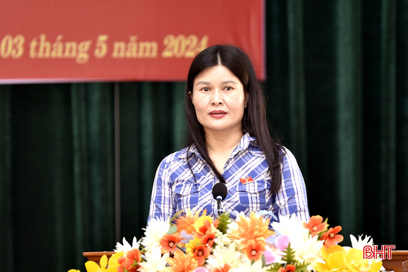 Đại biểu Bùi Thị Quỳnh Thơ - Ủy viên chuyên trách Ủy ban Kinh tế của Quốc hội báo cáo nội dung, chương trình dự kiến Kỳ họp thứ 7, Quốc hội khóa XV. DT_DSC9336.jpg