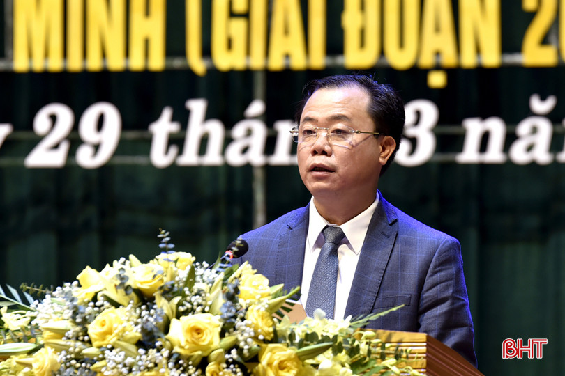 Phó Bí thư Thường trực Thị uỷ Nguyễn Thăng Long báo cáo sơ kết 3 năm thực hiện hiện Kết luận số 01-KL/TW của Bộ Chính trị. DT_DSC7212.jpg