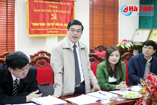 Trưởng Ban Tuyên giáo Tỉnh ủy Đặng Quốc Vinh: Ban Tuyên giáo Tỉnh ủy Hà Tĩnh sẽ chủ động phối hợp, cung cấp đầy đủ thông tin, tạo mọi điều kiện để hoàn thành kế hoạch xuất bản theo đúng dự kiến.