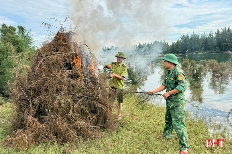 Xã Cương Gián phối hợp với các lực lượng chức năng ra quân phá bỏ các lùm trú đánh bắt chim trời. IMG_2086 copy.jpg