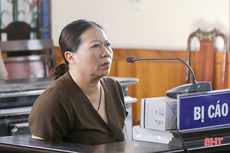 Bị cáo Nguyễn Thị Hiển tại phiên xử sơ thẩm. IMG_0145 2 copy.jpg