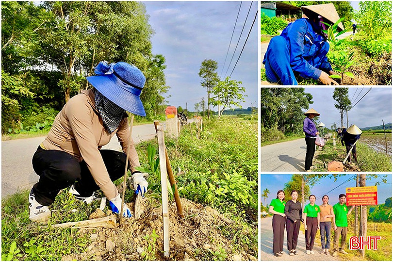 Người dân thôn Hợp Bình trồng các tuyến đường hoa nhằm làm đẹp cảnh quan khu dân cư. 16cad696-650f-4b50-bc0a-6694d0c850b7-copy-1964.jpg