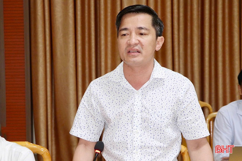 Chủ tịch UBND huyện Vũ Quang Trần Nguyên Thọ phát biểu tại buổi làm việc. img-2890-copy-5470.jpg