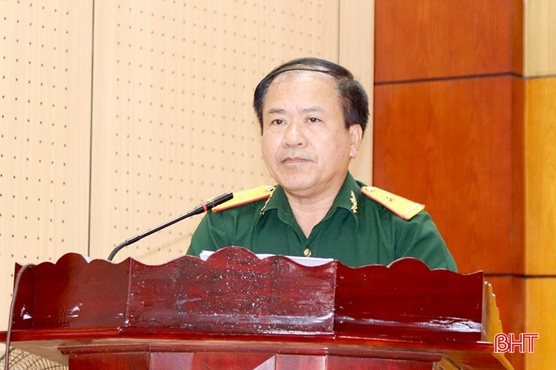Phó Chủ tịch Hội CCB khối CCQ&DN tỉnh Trần Đình Tuấn báo cáo tổng kết phong trào thi đua yêu nước “CCB gương mẫu” giai đoạn 2019 - 2024. IMG_9493 copy.jpg