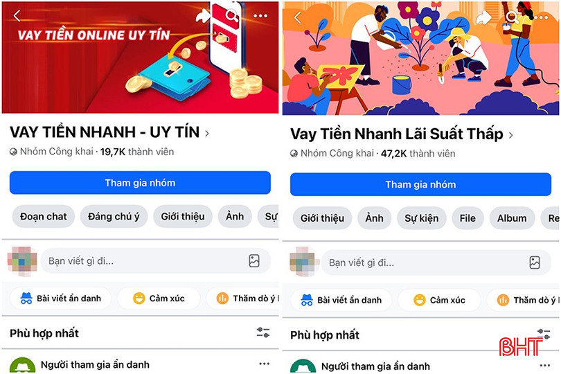 Các hội nhóm vay tiền trên Facebook có khá nhiều người tham gia. bqbht_br_2c0e9bdf-34c0-4711-9f94-8c28f5cb33b6-copy.jpg