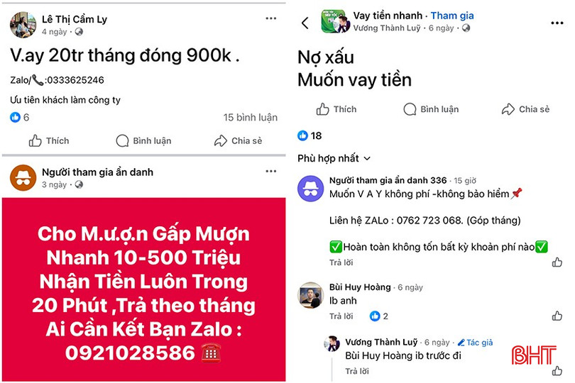 Hoạt động vay tiền online ở các nhóm trên Faebook diễn ra khá rầm rộ. bqbht_br_fdaf5a26-f1dd-4912-a016-500bb1efd626-copy.jpg