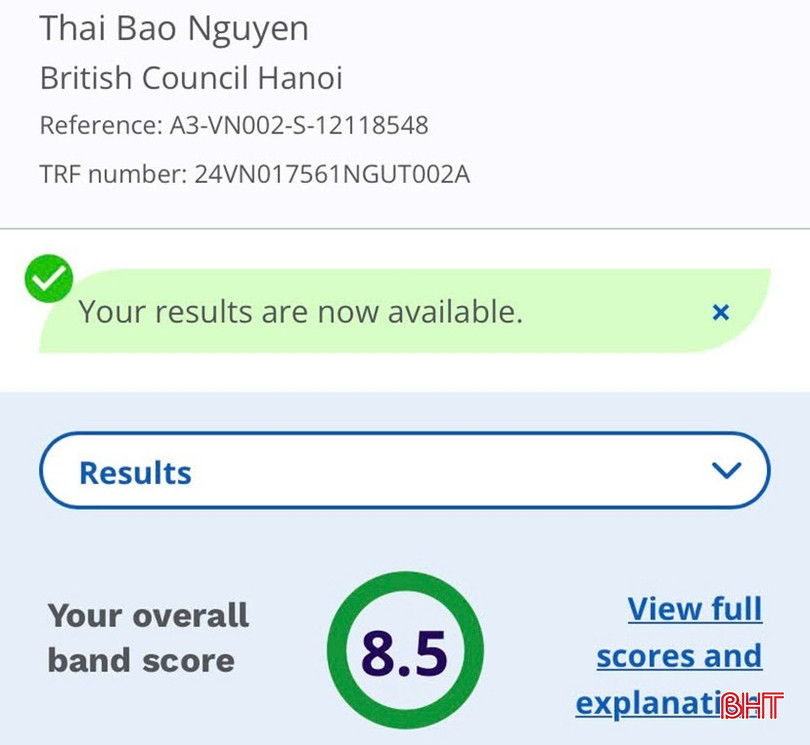 Kết quả thi IELTS của Nguyễn Thái Bảo. bqbht_br_img-3799-copy.jpg