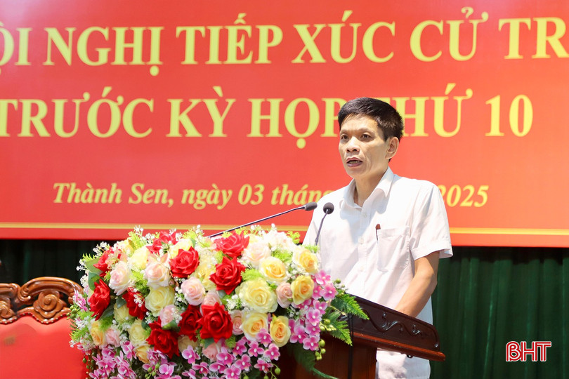 Cử tri Lê Văn Thắng - Bí thư Chi bộ, Trưởng ban Công tác mặt trận tổ dân phố 1 (phường Thành Sen) kiến nghị một số nội dung liên quan đến lĩnh vực đất đai. Cử tri Lê Văn Thắng - Bí thư Chi bộ, Trưởng ban Công tác mặt trận tổ dân phố 1 (phường Thành Sen) kiến nghị một số nội dung liên quan đến lĩnh vực đất đai.