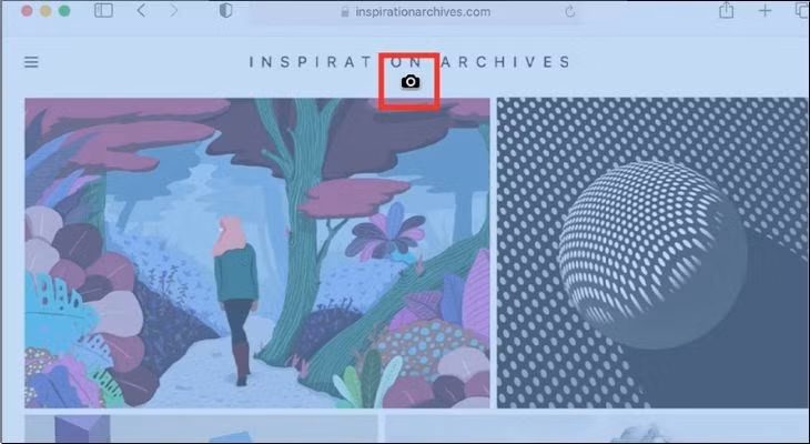 Bạn cần di chuyển camera này qua cửa sổ cần chụp sau đó nhấp chuột.