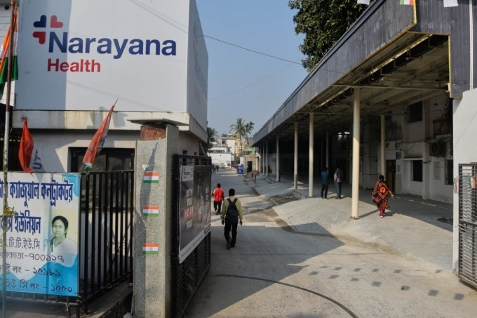 Bệnh viện Narayana Multispeciality Hostipal, nơi hai ca nhiễm virus Nipah được phát hiện từ tháng 12, ở Barasat, bang Tây Bengal, hôm 28/1. Ảnh: AP