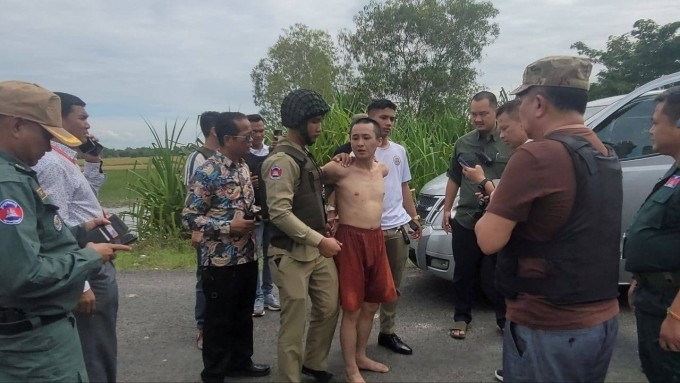 Một phạm nhân trong nhóm bị bắt vào trưa 18/11. Ảnh: Freshnews