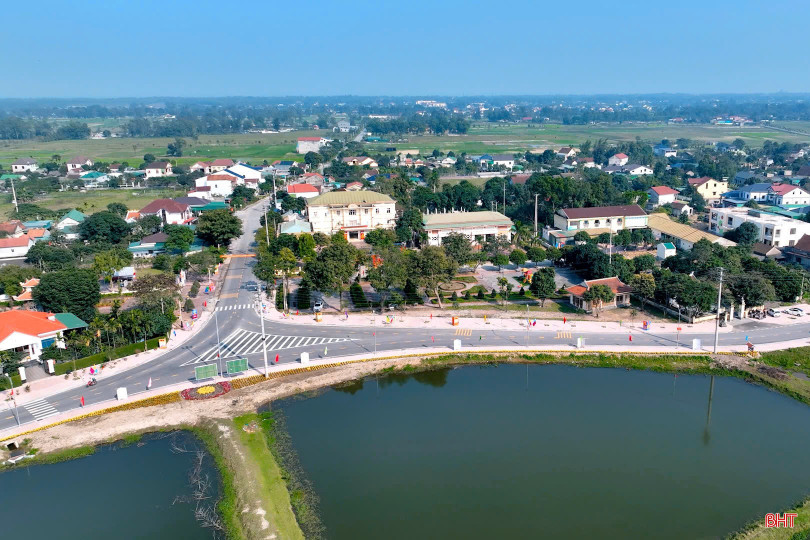 Thị trấn Tiên Điền hôm nay. Ảnh P.V image-1-8687.jpg