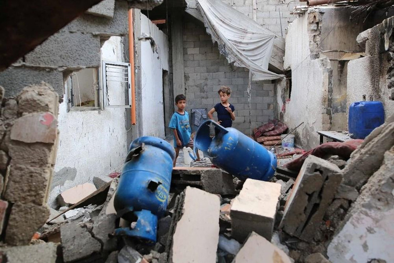 Cảnh đổ nát do xung đột Hamas-Israel tại trại tị nạn Al-Maghazi, Dải Gaza, ngày 15/7/2024. (Ảnh: THX/TTXVN) Cảnh đổ nát do xung đột Hamas-Israel tại trại tị nạn Al-Maghazi, Dải Gaza, ngày 15/7/2024. (Ảnh: THX/TTXVN)