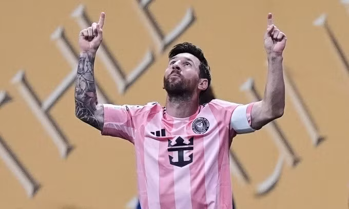 Messi sau bàn thắng vào lưới Porto trên sân Mercedes-Benz, thành phố Atlanta, bang Georgia, Mỹ, lượt hai bảng A FIFA Club World Cup ngày 19/6/2025. Ảnh: AP