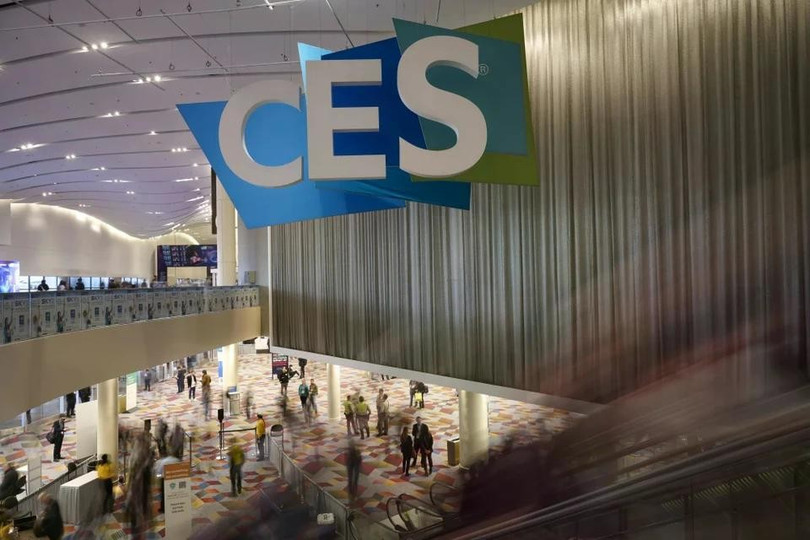 Một góc không gian tổ chức CES. Ảnh: Bloomberg.