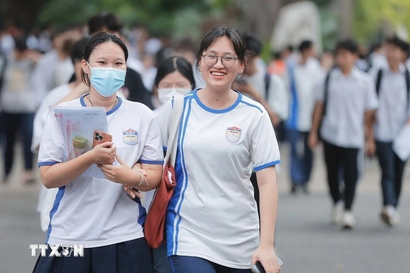 Thí sinh dự thi tốt nghiệp trung học phổ thông. (Ảnh: TTXVN) thi-tot-nghiep-9975.jpg