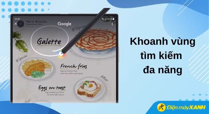 Tính năng khoanh vùng tìm kiếm đa năng (Circle to Search) cho phép người dùng tìm kiếm thông tin một cách trực quan và nhanh chóng.