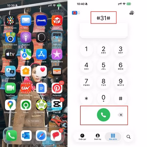 Hãy tắt chế độ giấu số.