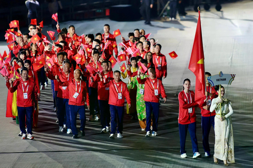 Việt Nam khép lại SEA Games 33 với vị trí thứ 3 toàn đoàn. Ảnh: Quý Lượng.