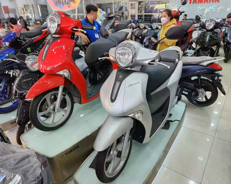 Các mẫu xe Yamaha được bán dưới mức niêm yết. Ảnh: Phúc Hậu.