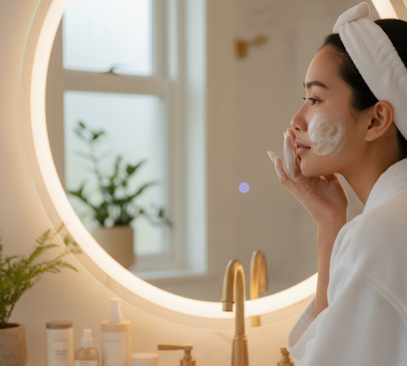 Nên ưu tiên làm sạch dịu nhẹ, tránh tẩy da chết quá mạnh.