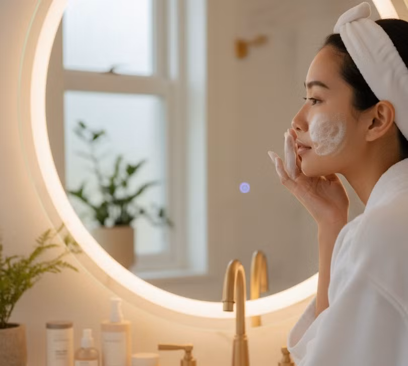 Nên ưu tiên làm sạch dịu nhẹ, tránh tẩy da chết quá mạnh.