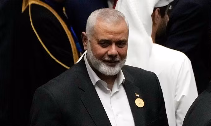 Thủ lĩnh Hamas Ismail Haniyeh tại Tehran, Iran ngày 30/7. Ảnh: AP