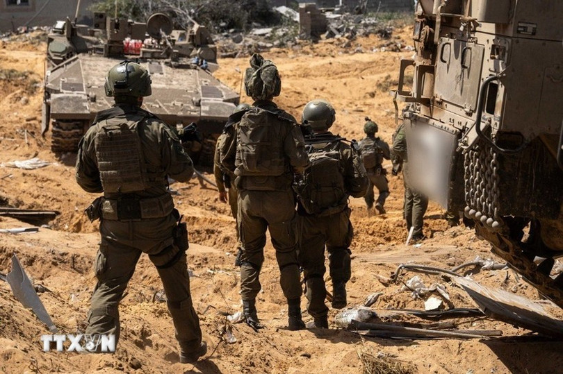 Binh sỹ Israel được triển khai tại Dải Gaza ngày 6/5/2025. (Ảnh: THX/TTXVN) israel-dua-ra-nhieu-phuong-an-de-duy-tri-chien-dich-tai-gaza.jpg