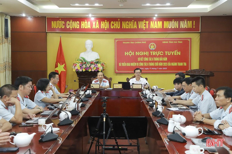 Các đại biểu tham dự hội nghị ở điểm cầu Hà Tĩnh. thanh-tra-tinh-2.jpg