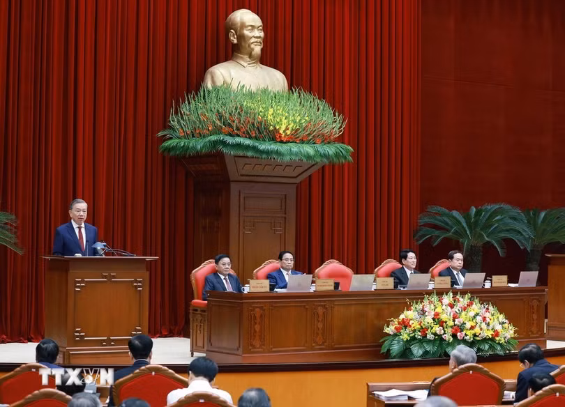 Tổng Bí thư Tô Lâm phát biểu khai mạc. (Ảnh: Thống Nhất/ TTXVN)