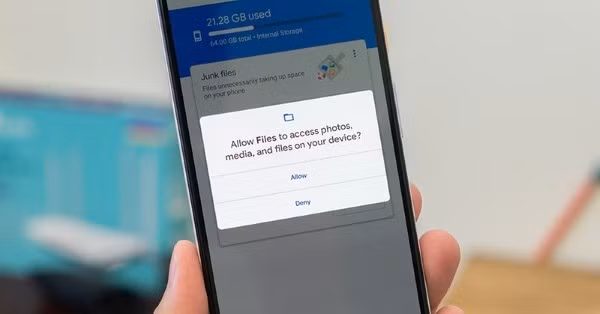 Truy cập cài đặt và kiểm tra quyền truy cập bộ nhớ