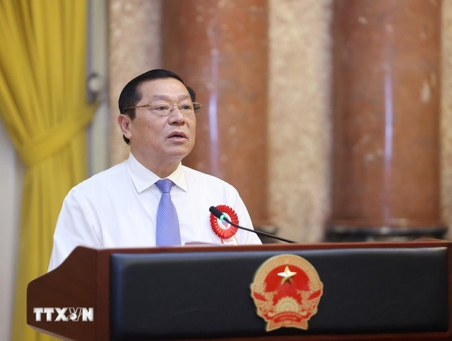 Đồng chí Lại Xuân Môn, Uỷ viên Trung ương Đảng, Phó Trưởng ban Thường trực Ban Tuyên giáo và Dân vận Trung ương báo cáo. (Ảnh: Lâm Khánh/TTXVN) Đồng chí Lại Xuân Môn, Uỷ viên Trung ương Đảng, Phó Trưởng ban Thường trực Ban Tuyên giáo và Dân vận Trung ương báo cáo. (Ảnh: Lâm Khánh/TTXVN)