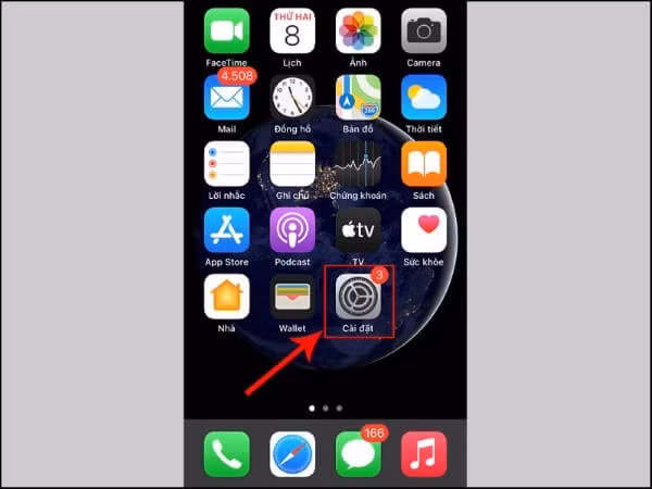 Mở Cài đặt (Settings)