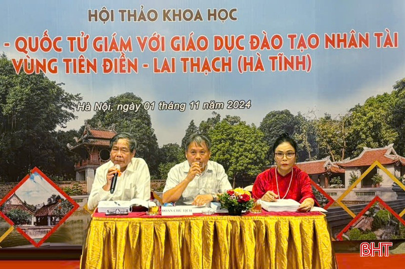 Các đồng chí chủ trì hội thảo. bqbht_br_z5989407967328-15f738654cd131eb173a77b163b46117.jpg