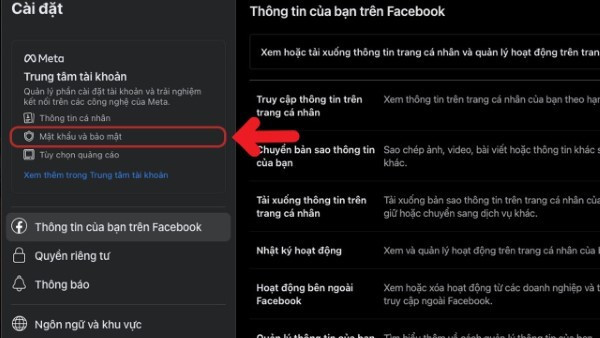 Mở Mật khẩu và bảo mật Mở Mật khẩu và bảo mật