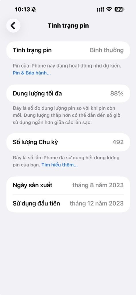 Kiểm tra trực tiếp trong mục Cài Đặt trên điện thoại Kiểm tra trực tiếp trong mục Cài Đặt trên điện thoại