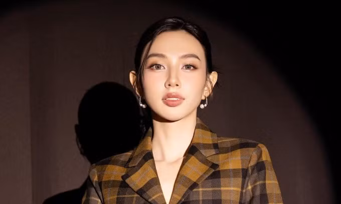 Hoa hậu Thùy Tiên dịp ra mắt phim "Chốt đơn" tháng 12/2024. Ảnh: Nhân vật cung cấp