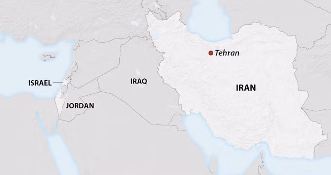 Vị trí Iran và Israel. Đồ họa: CNN