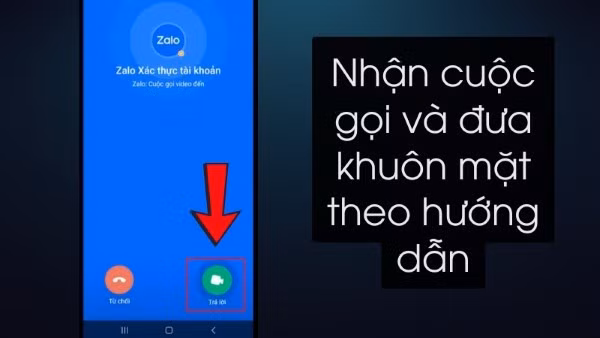 Zalo thực hiện cuộc gọi xác thực tự động