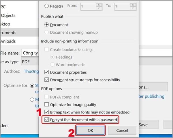 Kích hoạt mật khẩu bảo vệ