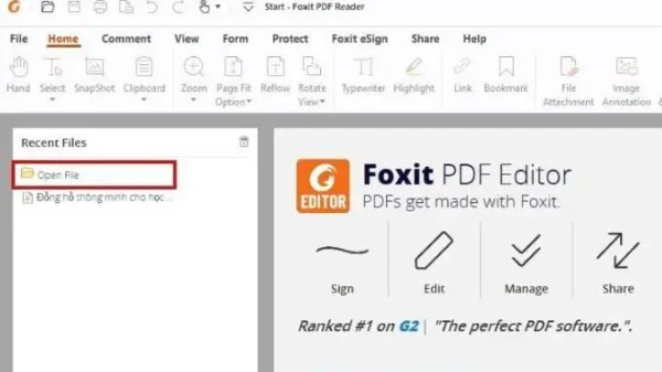 Mở file bằng Foxit Reader