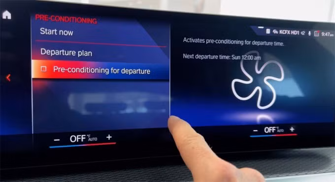 Tính năng tùy chỉnh nhiệt độ pin trên xe điện BMW. Ảnh: BMW Blog