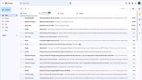 Mở và đăng nhập Gmail trên máy tính