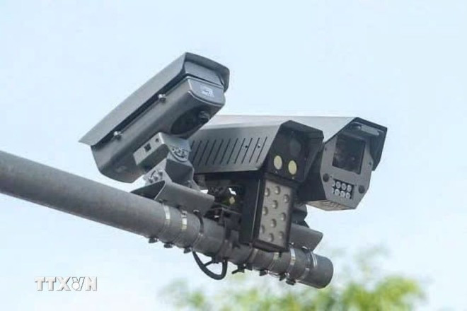 “Camera AI không ngủ và luôn hoạt động xuyên Tết. (Ảnh: Quốc Lũy/TTXVN)